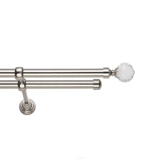 Galerie dubla Kula Crystal fara inele inox 19mm