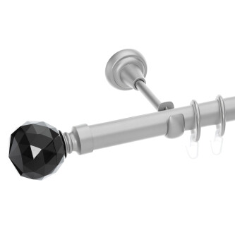 Galerie simpla Kula Crystal Negru crom mat 25mm