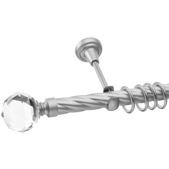 Galerie simpla Kula Crystal teava twister 25mm crom mat