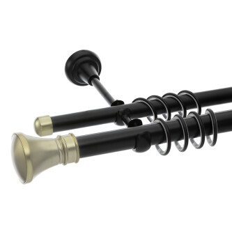 Galerie dubla Luxor black gold 25mm