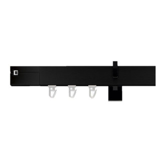 Galerie simpla Square line Qart negru lucios