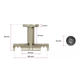 Galerie dubla tavan Kula Crystal profil crom mat 19mm