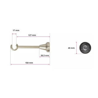 Galerie simpla Todi Max 16mm cupru