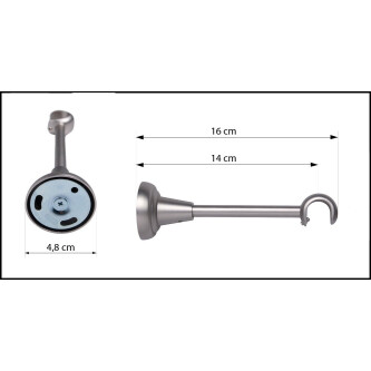 Galerie simpla Verdi alb lucios antichizat 19mm 