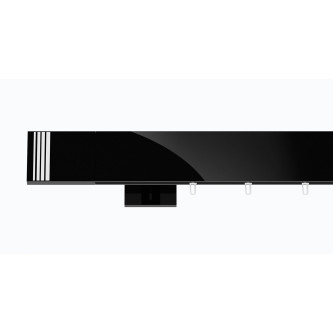 Galerie dubla Modern suport 15 cm negru lucios