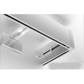 Galerie dubla Square suport 15 cm crom mat