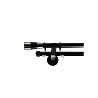 Galerie dubla Valeo teava si profil negru 19mm