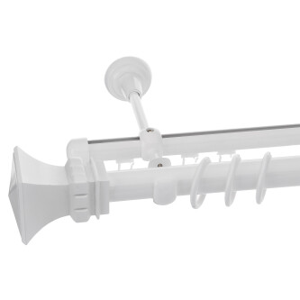 Galerie dubla Verona teava si profil alb lucios 25mm